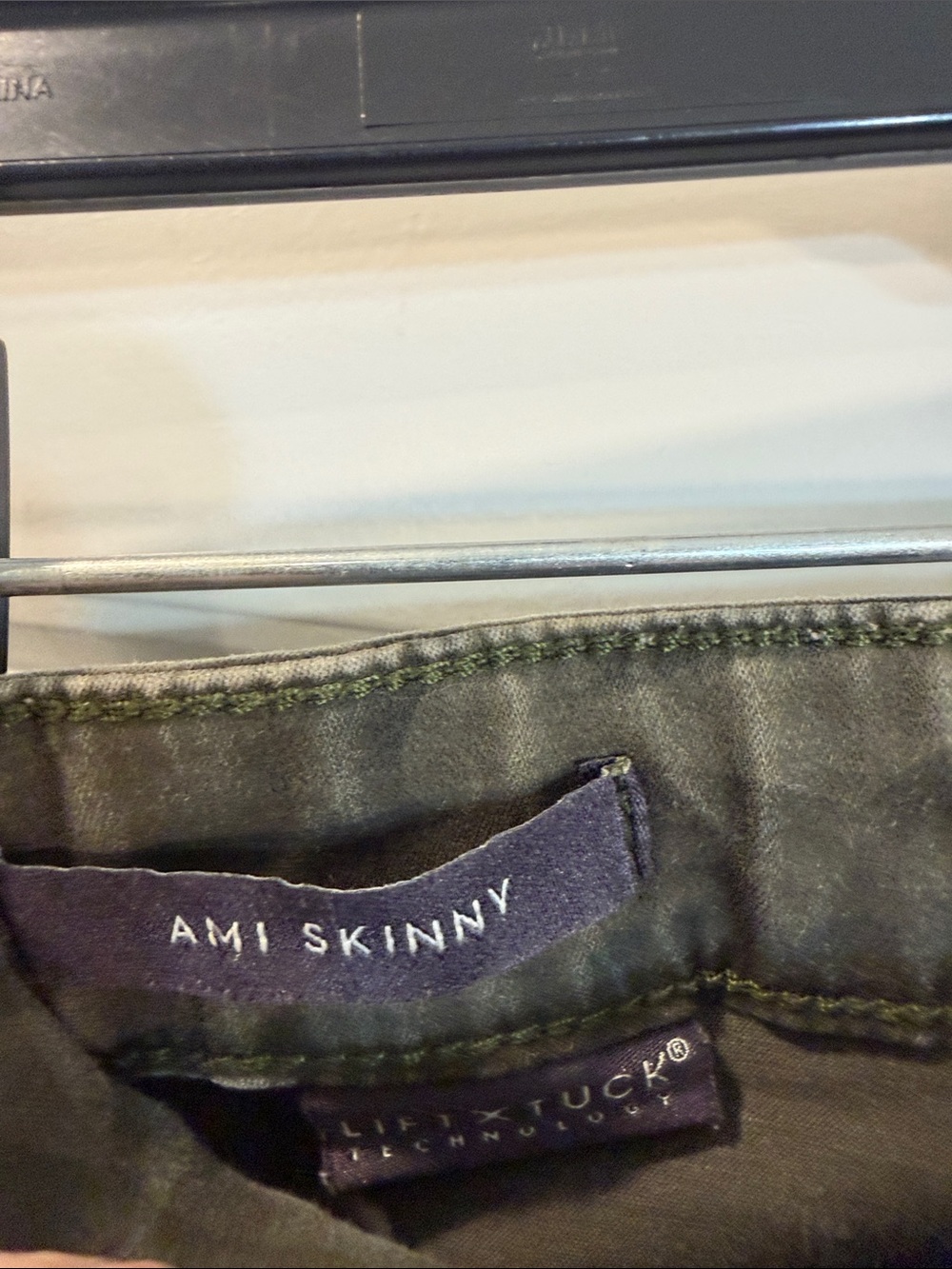NYDJ Ami Skinny Camo Jeans Womens Lift Tuck Stretch Green Pants 10 - Picture 4 of 5
